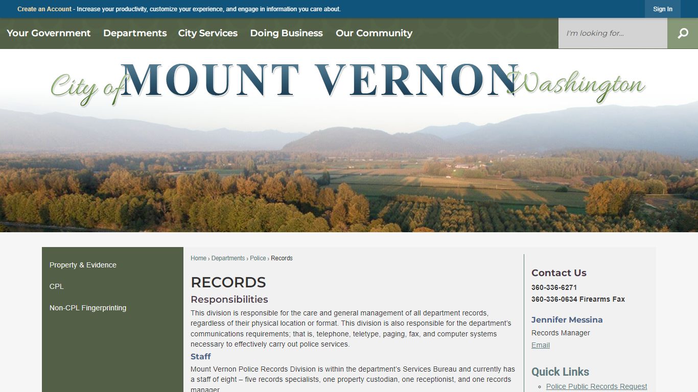 Records | Mount Vernon, WA - Official Website